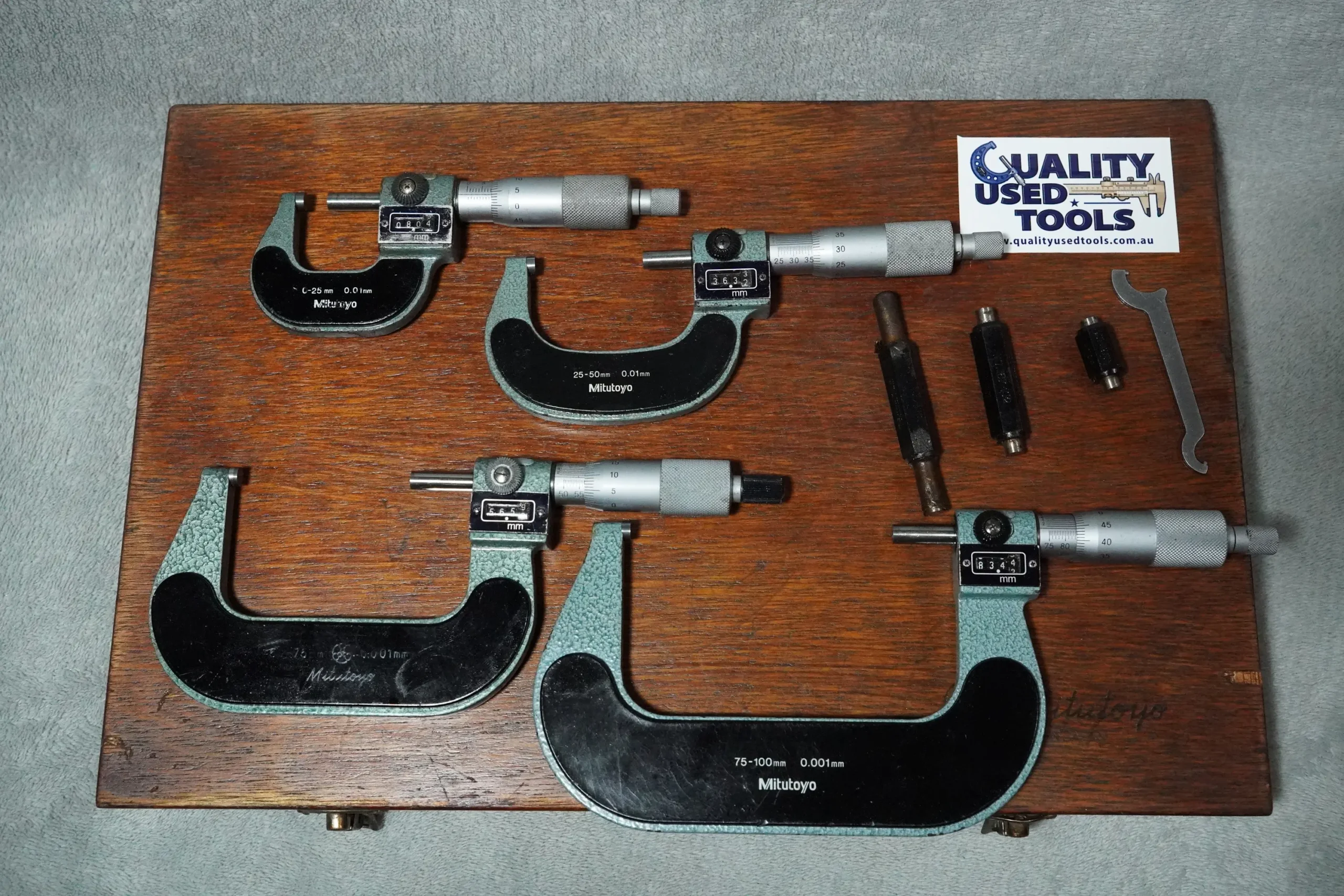 MITUTOYO Digit-Counter Outside Micrometers 0-100mm Set (4 pcs) - Image 3